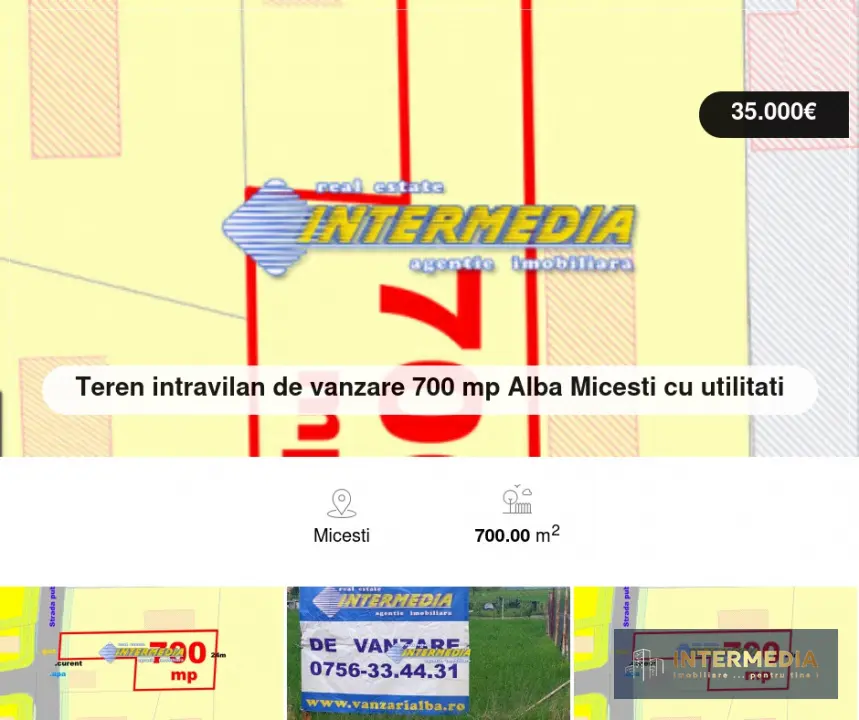 Teren intravilan de vanzare 700 mp Alba Micesti cu utilitati, fotografia 1