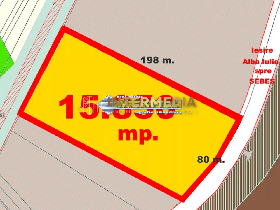 Teren Intravilan 15.853 mp Construire Hala Birouri Iesire Alba Iulia spre Sebes, fotografia 1