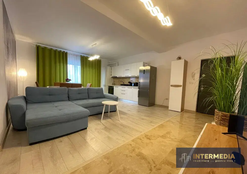 Apartament cu 2 camere, bloc nou, 61 mp utili, balcon 9 mp, mobilat complet, fotografia 3