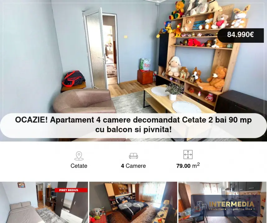 Apartament decomandat cu 4 camere și 2 băi, în Alba Iulia, zona Cetate, fotografia 1