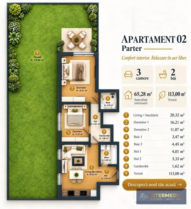 Apartament cu 3 camere, 66 mp utili, în zona Cetate, Alba Iulia, fotografia 5