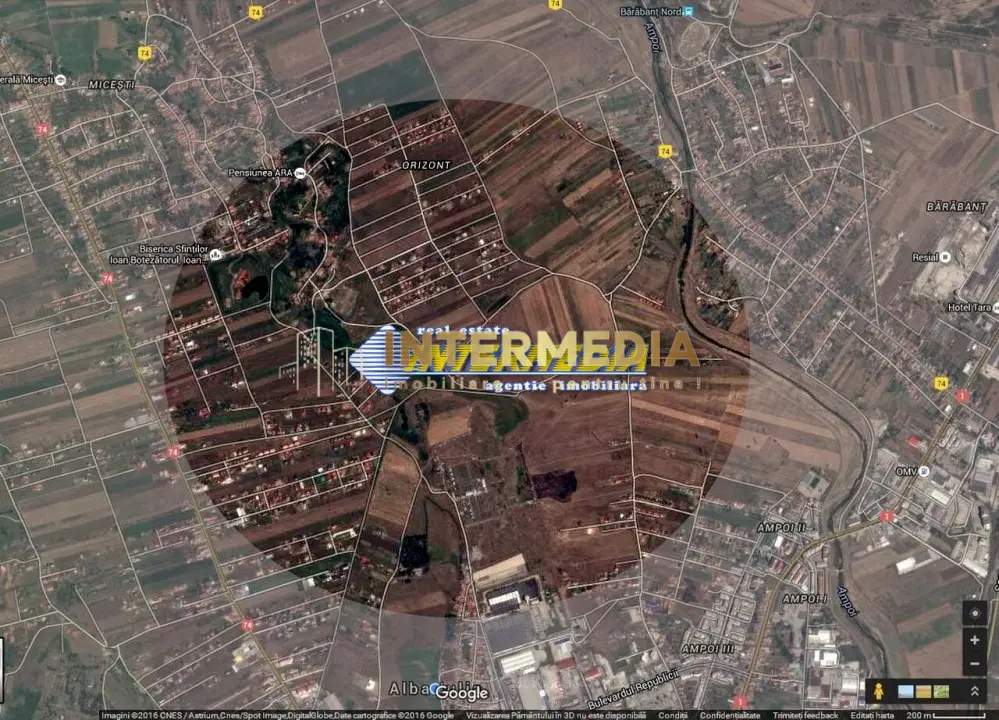 VANZARE Teren Intravilan 2040 mp D= 19 m. Alba Iulia iesire spre Cluj Utilitati, fotografia 3