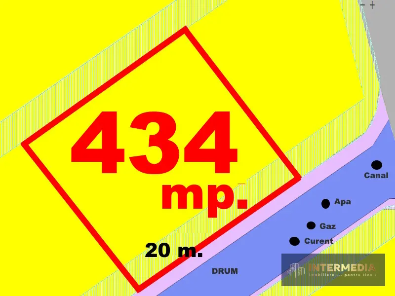 Teren Intravilan Alba Micesti 434 mp d=16, 5 m 2 drumuri PUZ Aprobat Utilitatile, fotografia 4