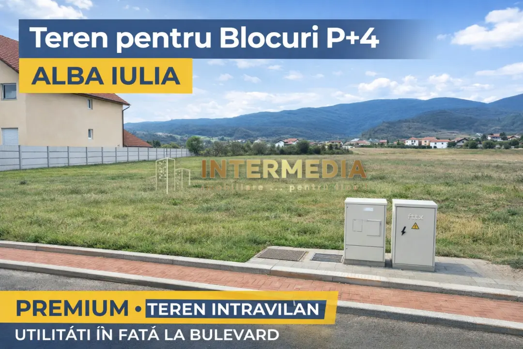 OKAZIE ! Teren Intravilan 4080 mp. D=31 m. PUZ BLOCURI P+3+1 Rh Asfalt Utilitati, fotografia 5
