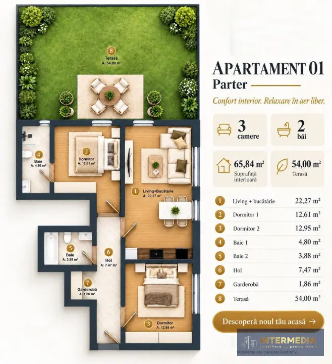 Apartament cu 3 camere, 66 mp utili, în zona Cetate, Alba Iulia, fotografia 11