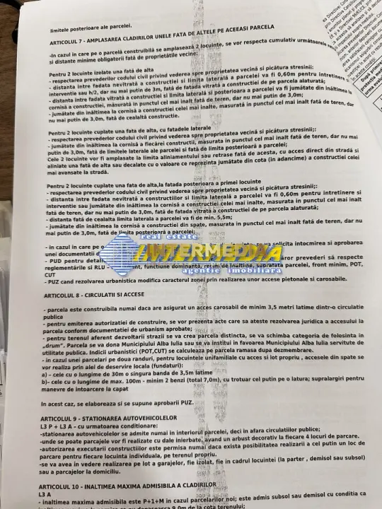 Teren intravilan 1300 mp de Vanzare Alba Iulia, Zona Apulum, fotografia 1