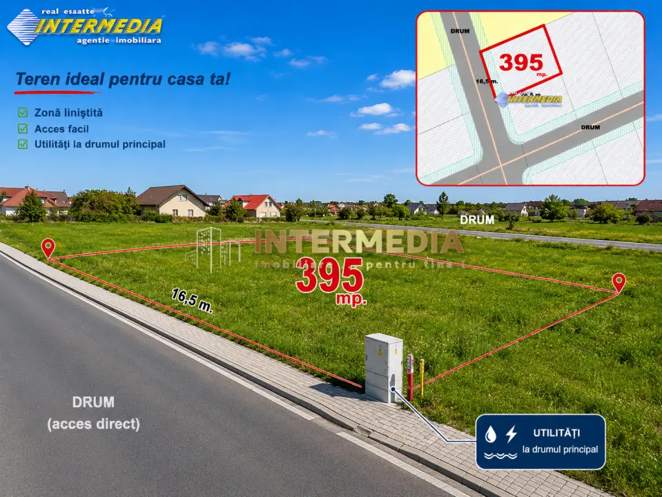 Teren Intravilan, Alba-Micesti, ORIZONT, 395 mp., d=16, 50 m, Apa Curent Gaz, fotografia 5