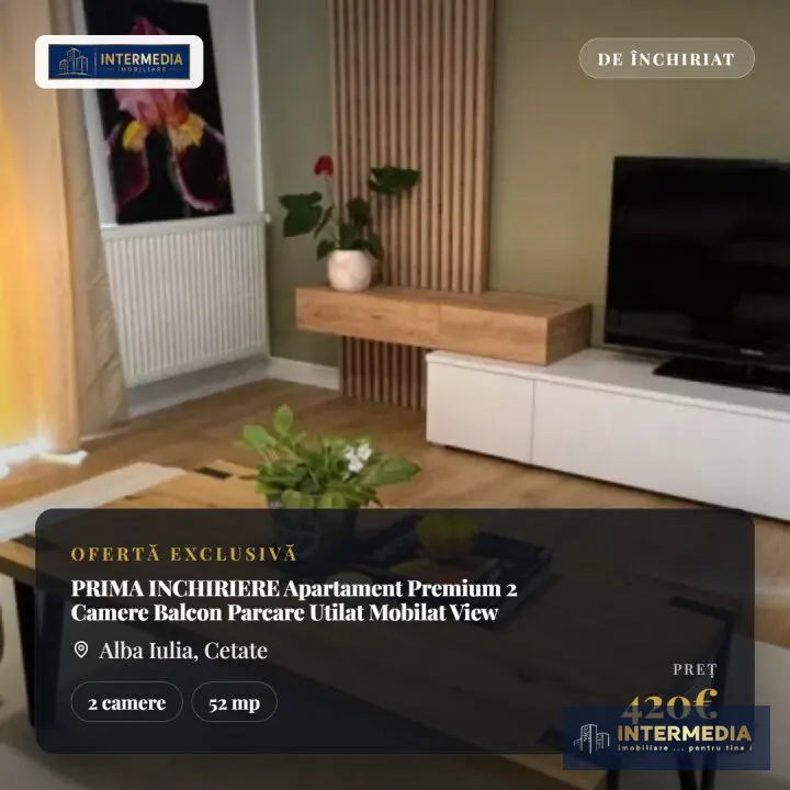 Apartament cu 2 camere de închiriat, prima închiriere, balcon și parcare, Cetate, fotografia 1