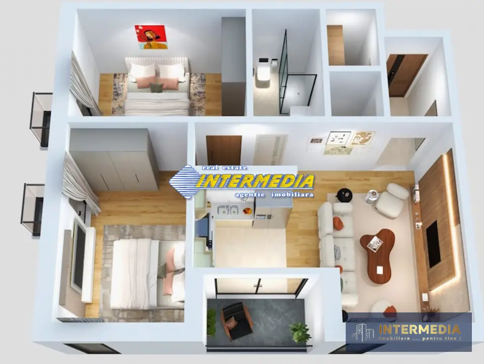 Apartament 2 camere BLOC NOU Cetate Balcon Boxa Clima Parcare Finisat la cheie, fotografia 14
