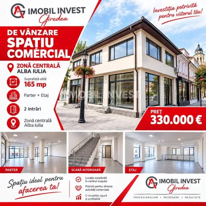 Spațiu comercial P+E, 165 mp, în zona Centru din Alba Iulia, cu două accese, fotografia 1