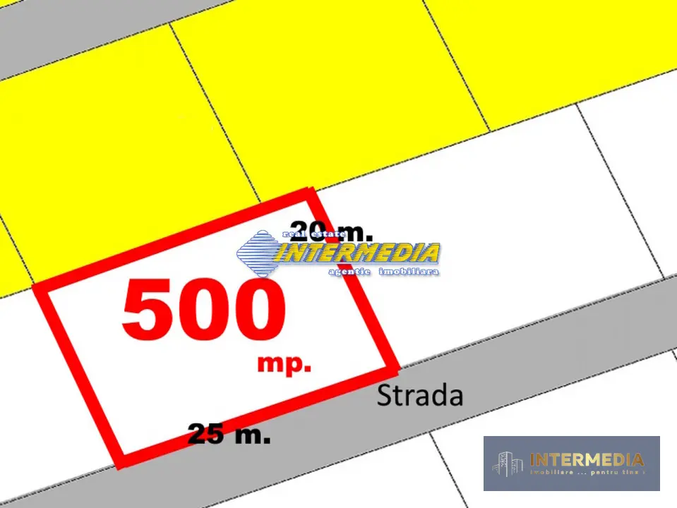 Teren Intravilan 500 mp. Latime 20 m. Zona Micesti-Apuseni PUZ toate utilitatile, fotografia 2
