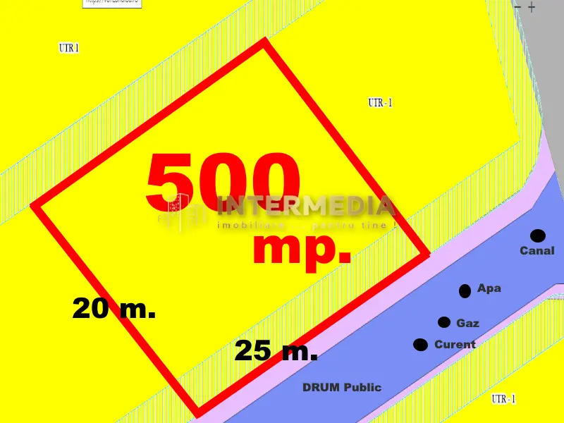 Teren Intravilan 500 mp Alba Micesti 25 x 20 Apa Gaz Curent Canalizare langa, fotografia 6