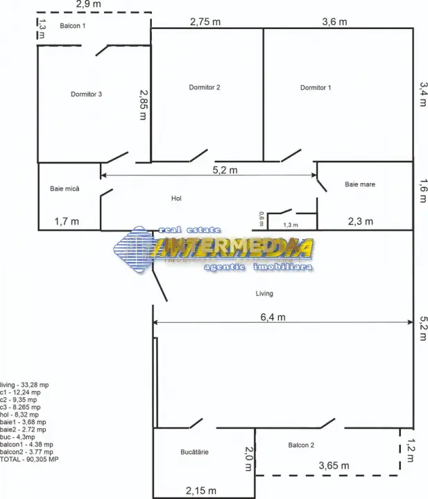 Apartament cu 4 camere decomandat etaj 3 Cetate, fotografia 7