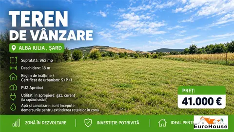 Teren Intravilan De Vanzare I Alba Iulia Sard I 962mp