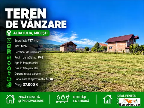 Teren Intravilan De Vanzare I Micesti I 437mp I